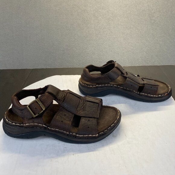 Bass 9M‎ Brown Leather,2551-972 Fisherman Sandals Summer Chunky 90s Y2K - Picture 12 of 14